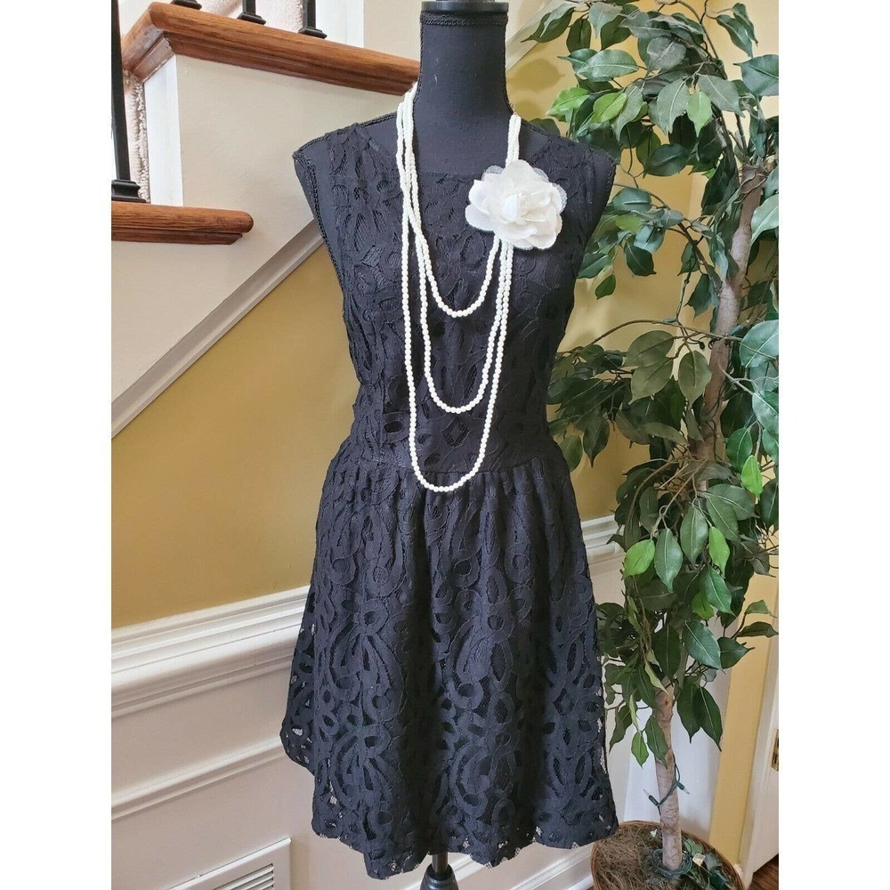 LC Lauren Conrad Black Lace Fit & Flare‎ Size 14
